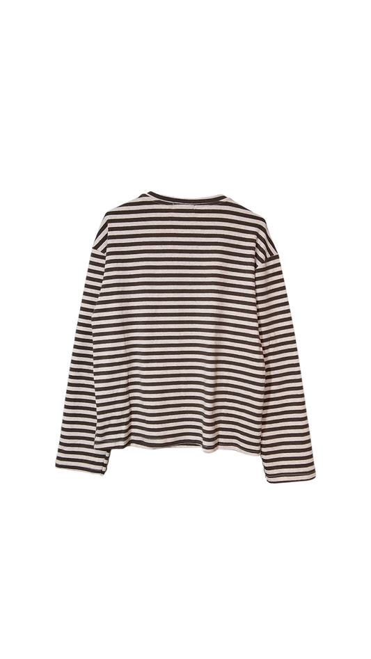 Ριγέ μακό μπλούζα