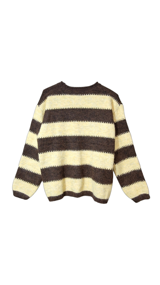 Ριγέ πουλόβερ με φαρδιά ρίγα