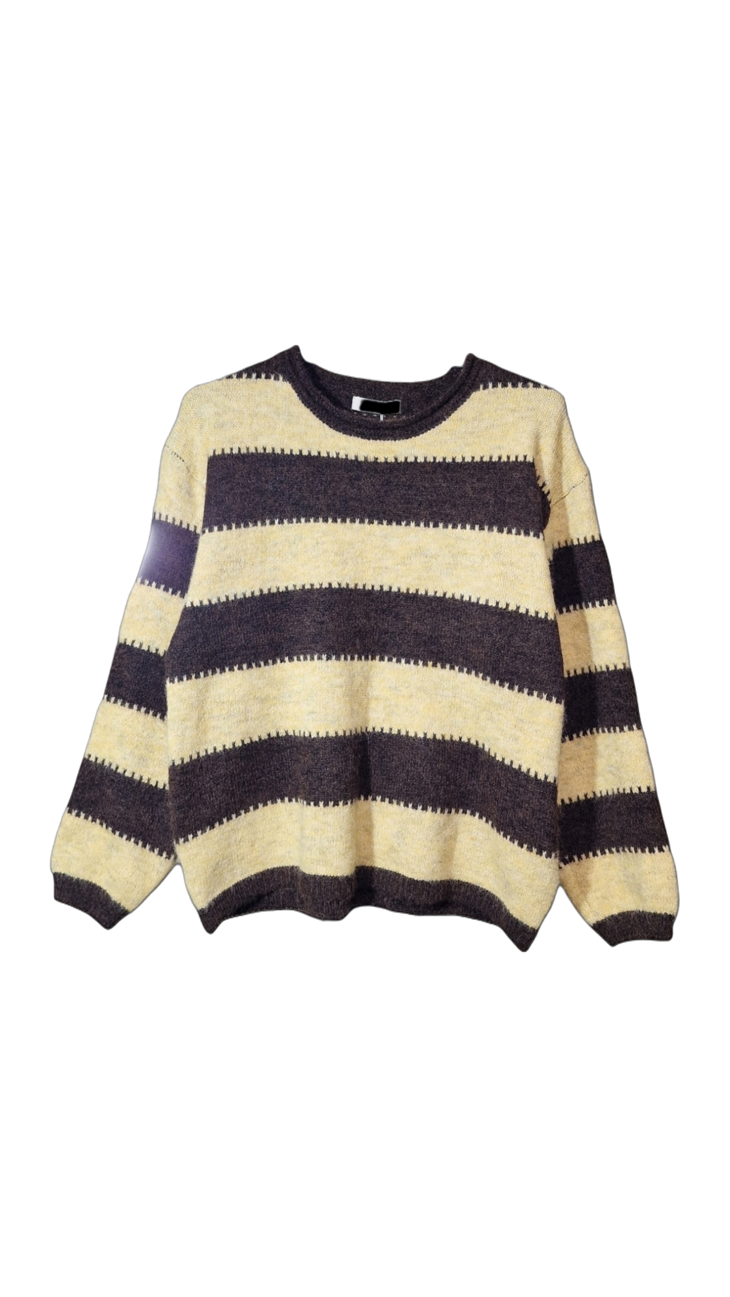 Ριγέ πουλόβερ με φαρδιά ρίγα