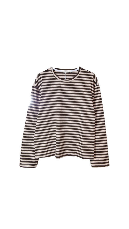Ριγέ μακό μπλούζα